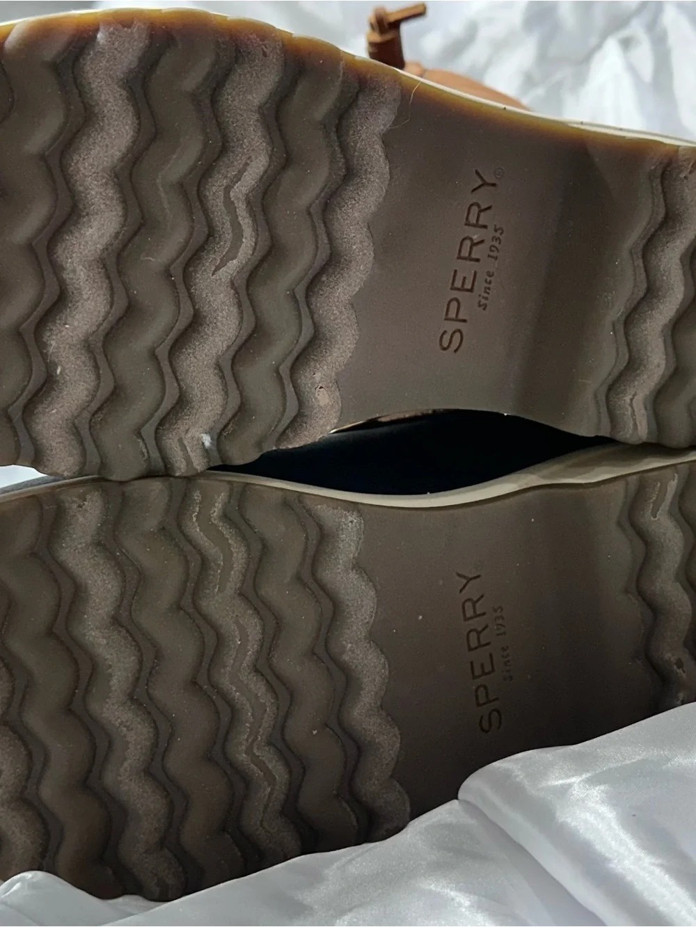 Sperry Maritime Repel Winter Tan/Navy Waterproof Lace-Up Boot Sz 7 NWOT
